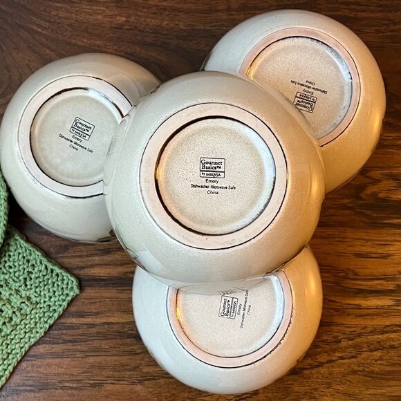 Gourmet Basics by Mikasa Emory 4 Soup Cereal Bowls Stoneware - Picture 10 of 11